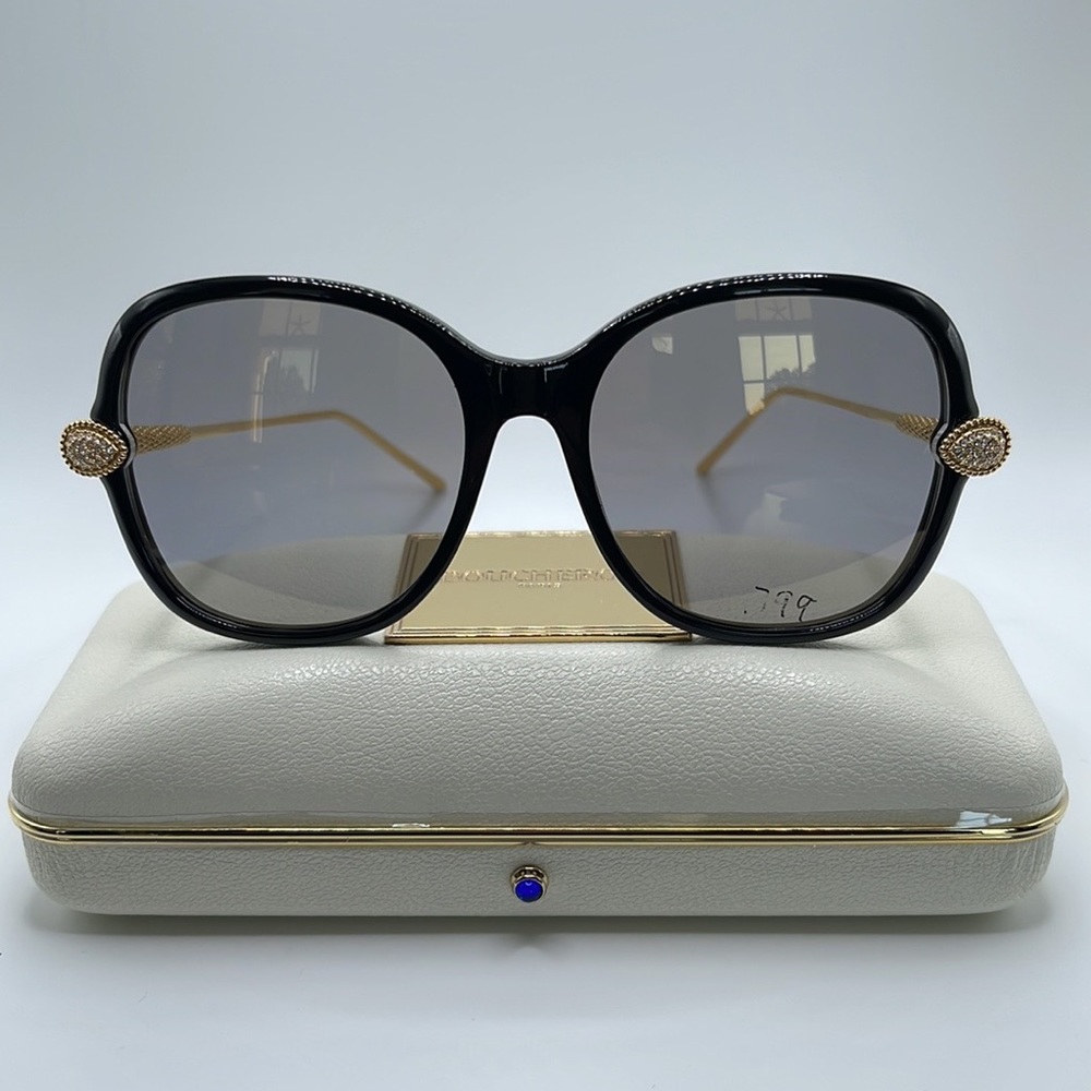 SALE! NWOT! Boucheron women’s sunglasses. Black rims with Swarovski Crystals